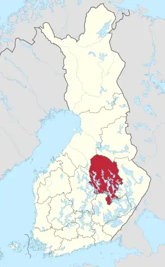 Kaart van Pohjois-Savo