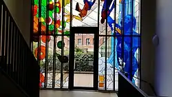 Glas-in-loodraam (detail, juli 2019)