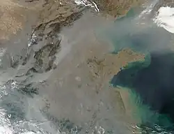 Luchtvervuiling boven het oosten van China