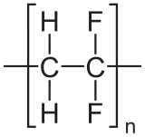 Structuurformule van polyvinylideenfluoride