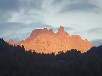 Pompagnon tijdens zonsondergang