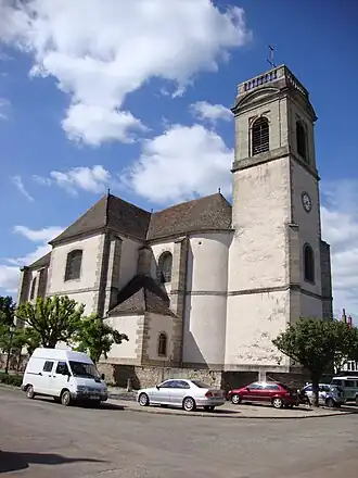 De kerk van Pommard (Église Saint-Philippe-et-Saint-Jacques)