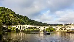 Spoorbrug Pont de fer over de Maas
