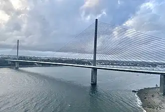 De Pont de l'Iroise, gezien vanaf Plougastel-Daoulas