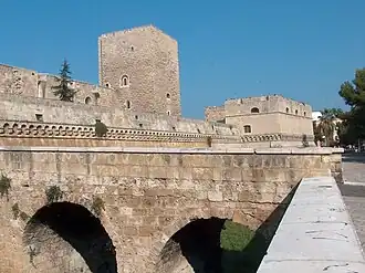 Normandisch-Zwabisch kasteel in Bari, Italië