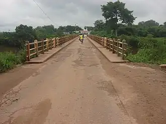 Brug over de rivier de N'zo bij Guiglo