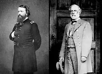 John Pope and Robert E. Lee, bevelhebbers tijdens de veldtocht in Noord-Virginia.