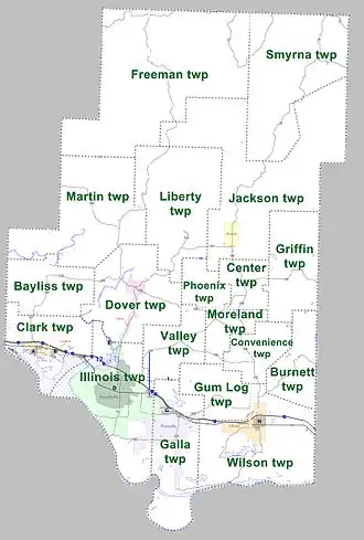 Kaart van Pope County