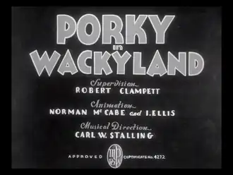 Titelkaart Porky in Wackyland