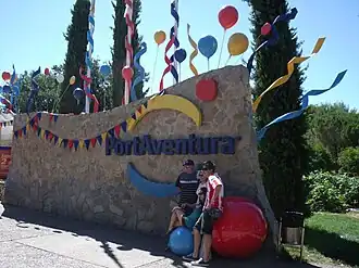 Logo PortAventura tijdens de 15e verjaardag (2010)