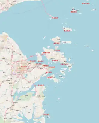 Zones in de haven van Ningbo-Zhoushan