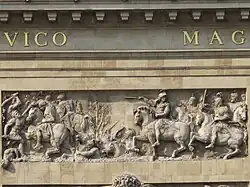 Reliëf van Michel Anguier, op de Porte Saint-Denis, Parijs