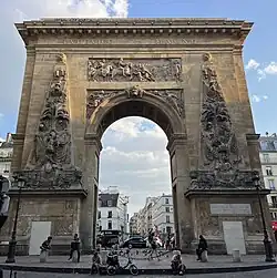 Porte Saint-Denis, Parijs, met diverse verwijzingen naar de inname van Maastricht