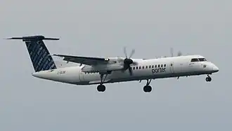 Een Bombardier Q400 van Porter Airlines