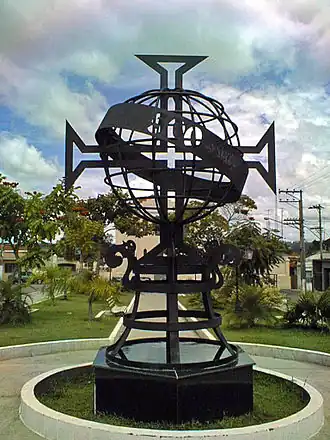 Monument voor het 500-jarige bestaan van Brazilië op het plein praça Duque de Caxias in Porto Feliz