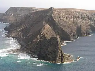 Ilhéu da Cal gezien vanaf Porto Santo