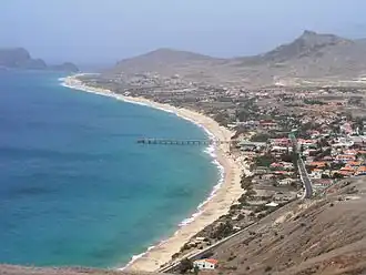 Porto Santo met uitzicht op Vila Baleira