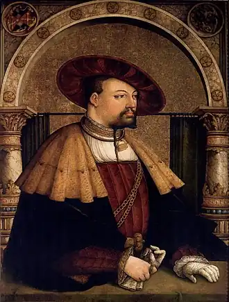 Portret van graaf Eitel Frederik III van Hohenzollern door Josef Weiß.