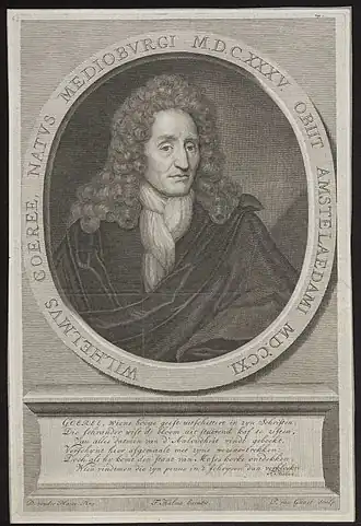 Willem Goeree, met een lofdicht van de Leeuwarder boekhandelaar François Halma (1713)