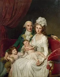Portrait de Monsieur Olive, trésorier des États de Bretagne, avec sa famille (tussen 1791 en 1792), musée des Beaux-Arts de Nantes