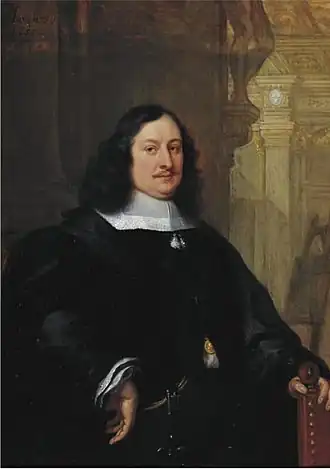 Portret van David Teniers II uit 1655 door Philip Fruytiers
