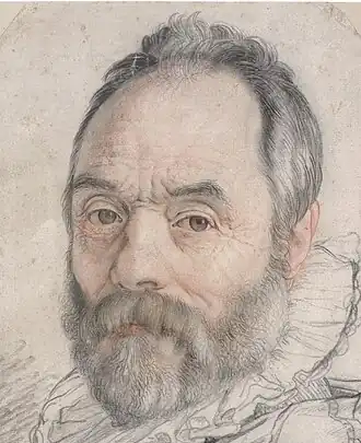 Portret van Giovanni Bologna door Goltzius (detail)