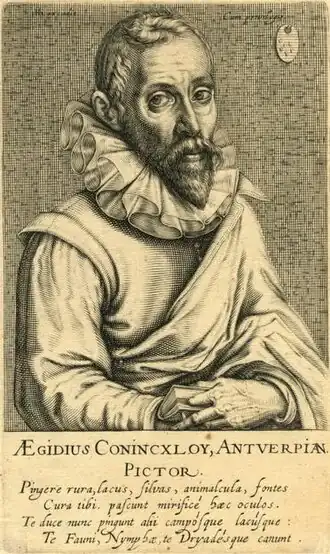 Andries Jacobsz. Stock, portret van Gillis van Coninxloo, 1610