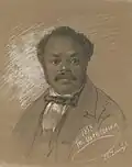 Taras Sjevtsjenko. Portret van Ira Frederick Aldridge (1807-1867), een Amerikaanse toneelspeler die in Londen en Oost-Europese landen optrad. Potlood tekening, 25-12-1858.
