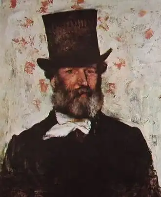 Portret van Léopold Levert, 1874, door Edgar Degas, Artizon Museum, Tokio.