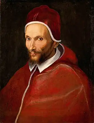 Urbanus VII, portret door Jacopo del Conte