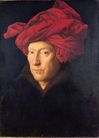 Man met rode tulband (vermoedelijk zelfportret van Jan van Eyck)