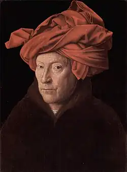 Man met rode tulband (1433, vermoedelijk zelfportret van Jan van Eyck)