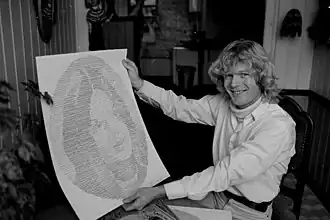 Jurriaan Andriessen in Haarlem, 1984, met Het Portret van Hedwig, 1984