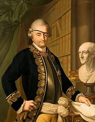 Kopie naar het originele portret van David-Louis Constant d'Hermenches als Maréchal de camp van Île de Ré door Jean-Baptiste Bonjour[1] 1839 in het depot van de Rijksdienst voor het Cultureel Erfgoed te Rijswijk[2]