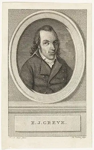 Portret van Egbert Jan Greve van de hand van Reinier Vinkeles