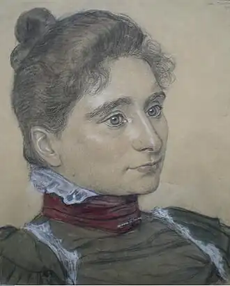 Portret van Meta Cohen Gosschalk, geschilderd door haar broer, Johan Cohen Gosschalk, 1897.