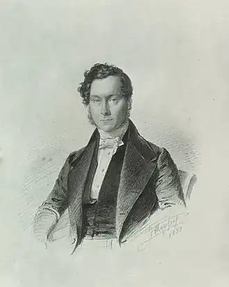 Portret van Onno Reint van Andringa de Kempenaer door Joseph Kayser (1837)