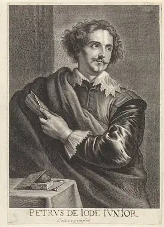 Pieter de Jode (II), portret naar Anthony van Dyck