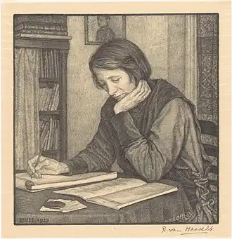 Litho door Bertha van Hasselt (1927)