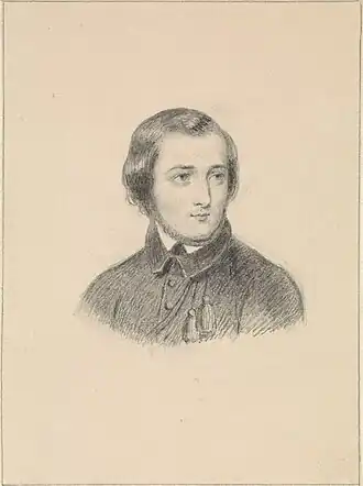 Portret van Willem Geefs, door zijn vrouw Fanny Geefs