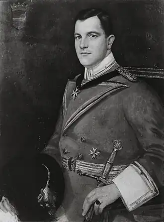 Willem Hendrik Taets van Amerongen van Renswoude in het kostuum van de Johanniter Orde (door Simon Maris)