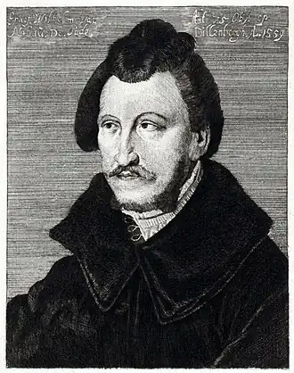 Portret van Willem I, graaf van Nassau-Dillenburg door Willem Steelink naar anoniem schilderij