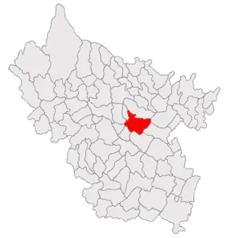 Kaart van Poșta Câlnău