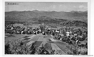 Ansichtkaart van Hotedršica (tussen 1928 en 1947)