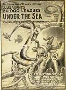 Een reclameposter voor 20,000 Leagues Under the Sea