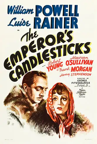 Aanplakbiljet voor The Emperor's Candlesticks