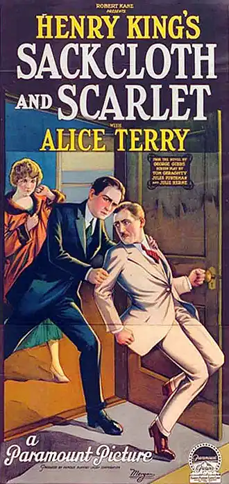 Advertentie voor Sackcloth and Scarlet