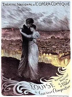 Affiche voor Gustave Charpentier's opera Louise