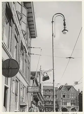 Het restaurant Lido aan het Houtplein omstreeks 1949
