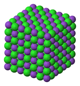 Kristalrooster van kaliumchloride